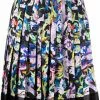 Versace baroque-pattern print pleated skirt