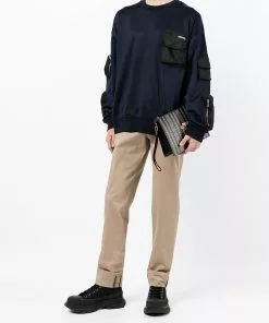 Versace Medusa motif gabardine chinos