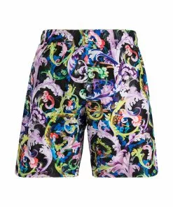 Versace Baroccoflage-print logo-print swim shorts
