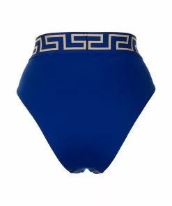 Versace Greca-pattern elasticated-waistband bikini bottoms