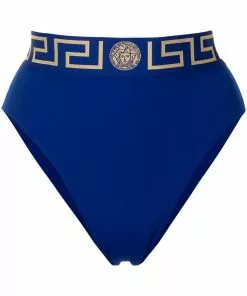 Versace Greca-pattern elasticated-waistband bikini bottoms