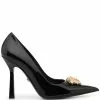 Versace Medusa-plaque leather pumps