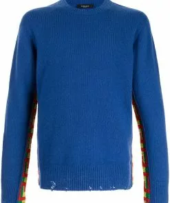 Versace Greek key knit crewneck jumper