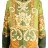 Versace Barocco-print informal silk shirt