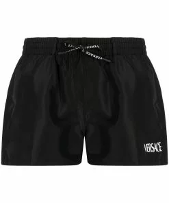 Versace Greca-trim Medusa-logo swimming trunks