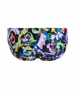 Versace logo baroque print swim trunks