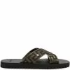 Versace Greca-pattern crossover-strap sandals