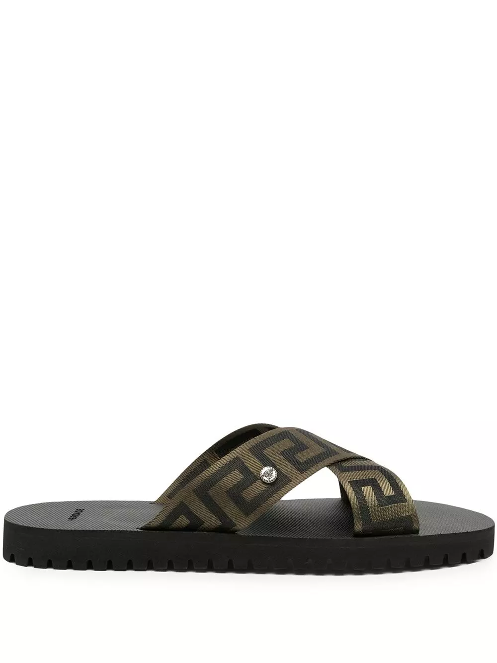 Versace Greca pattern crossover strap sandals 3 Versace Greca-pattern crossover-strap sandals