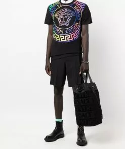 Versace jacquard-logo bucket bag