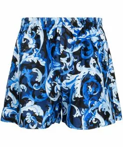 Versace baroque-print silk boxer shorts