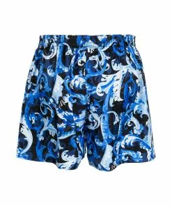 Versace baroque-print silk boxer shorts