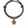 Versace Medusa head charm braided bracelet
