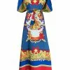 Versace Barocco-print silk beach dress