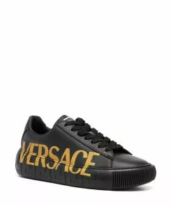 Versace Greca logo-print lace-up sneakers