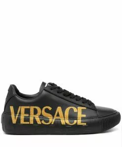 Versace Greca logo-print lace-up sneakers
