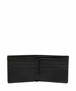 Versace logo debossed leather bi-fold wallet