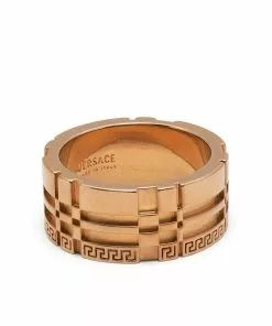 Versace Greca-engraved ring