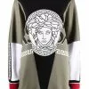Versace Medusa-motif panelled sweatshirt
