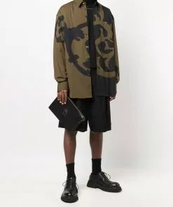 Versace Barocco-motif poplin shirt