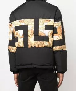 Versace Greca-print padded jacket