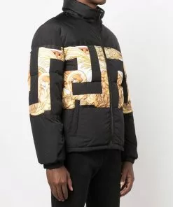 Versace Greca-print padded jacket