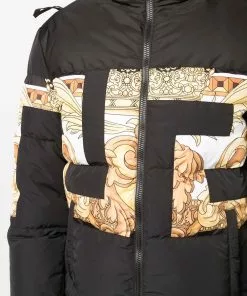 Versace Greca-print padded jacket