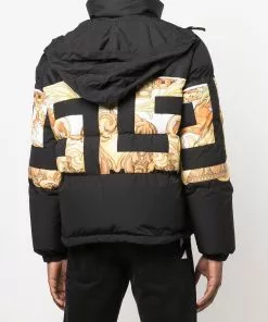 Versace Greca-print padded jacket