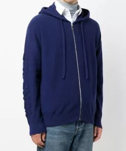 Versace Medusa-head motif zip-fastening hoodie