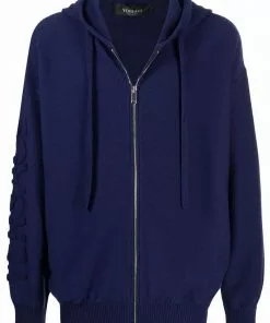 Versace Medusa-head motif zip-fastening hoodie