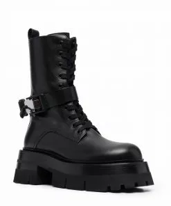 Versace 60mm leather combat boots