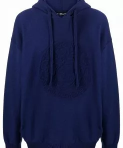 Versace Medusa motif drawstring hoodie