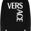 Versace logo-print cotton sweatshirt