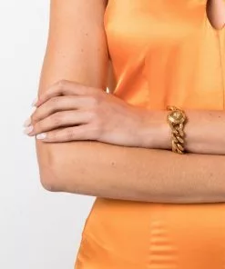 Versace Medusa curb chain bracelet