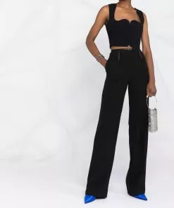 Versace sweetheart-neck sleeveless top