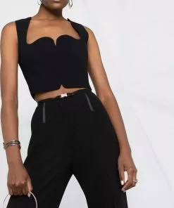 Versace Sweetheart neck sleeveless top 10 Versace sweetheart-neck sleeveless top