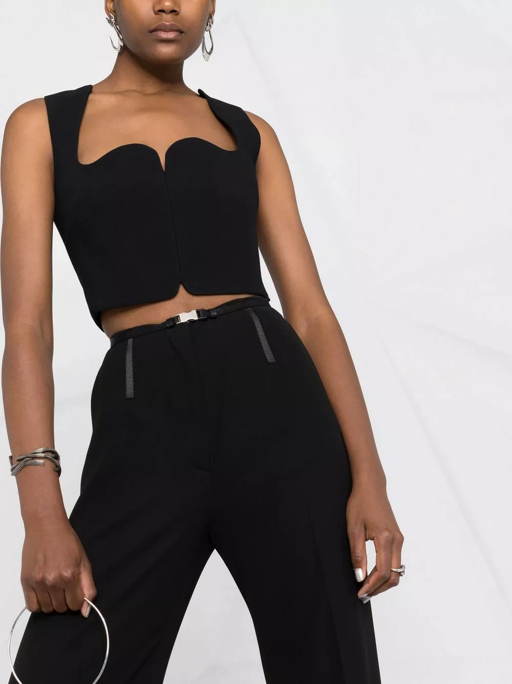 Versace Sweetheart neck sleeveless top 5 Versace sweetheart-neck sleeveless top