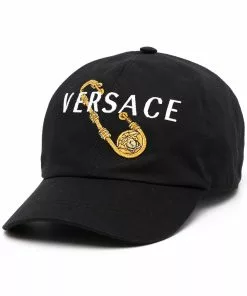 Versace Safety Pin-embroidered cap