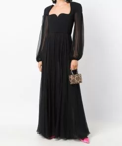 Versace sweetheart-neck maxi dress