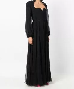 Versace sweetheart-neck maxi dress