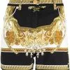 Versace baroque-print denim shorts