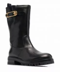 Versace Safety Pin mid-calf boots