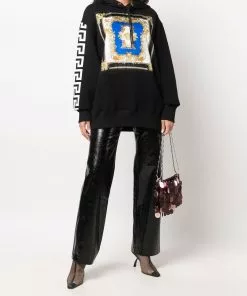 Versace baroque-print logo hoodie