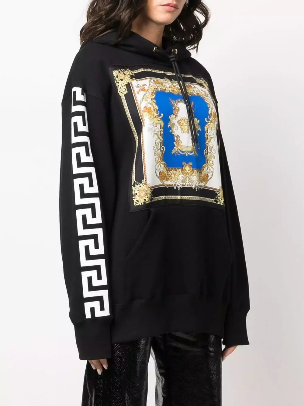 Versace Baroque print logo hoodie 5 Versace baroque-print logo hoodie