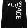 Versace logo-print cotton-blend hoodie