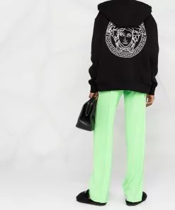 Versace logo-print cotton-blend hoodie