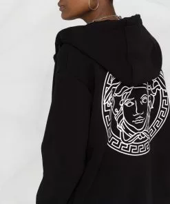 Versace logo-print cotton-blend hoodie