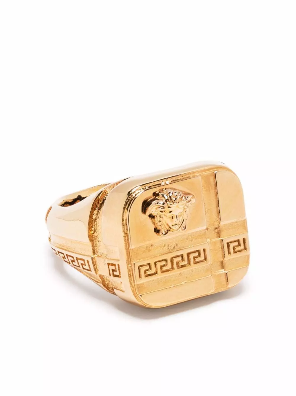 Versace Medusa Greca engraved signet ring 3 Versace Medusa Greca-engraved signet ring