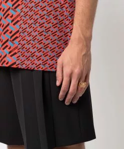 Versace Medusa Greca-engraved signet ring