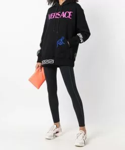 Versace logo-print long-sleeve hoodie