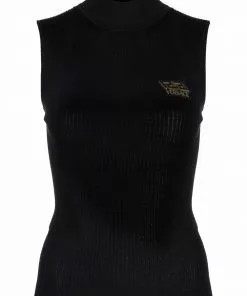 Versace ribbed-knit vest top